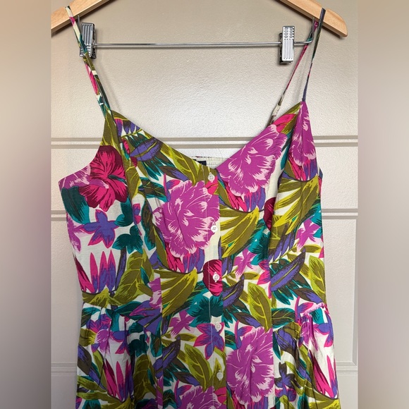 Floral V-Neck Midi Dress by Gap Size L Floral - Picture 4 of 10